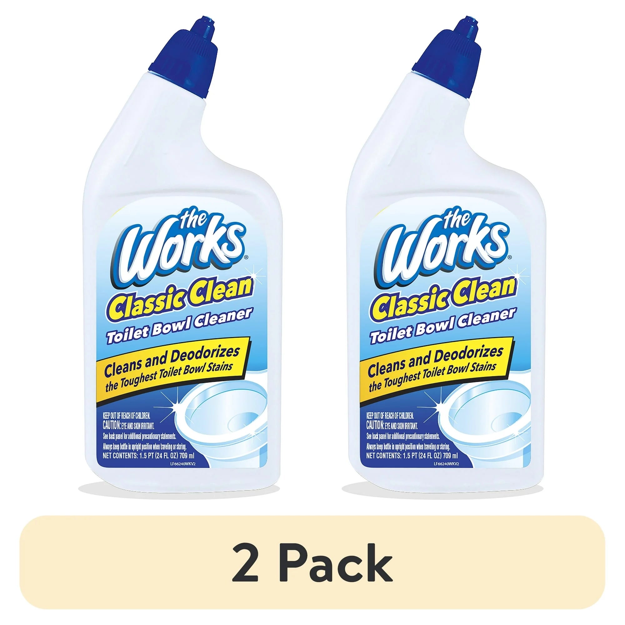 (2 Pack) Classic Clean Liquid Toilet Bowl Cleaner 24 Floz