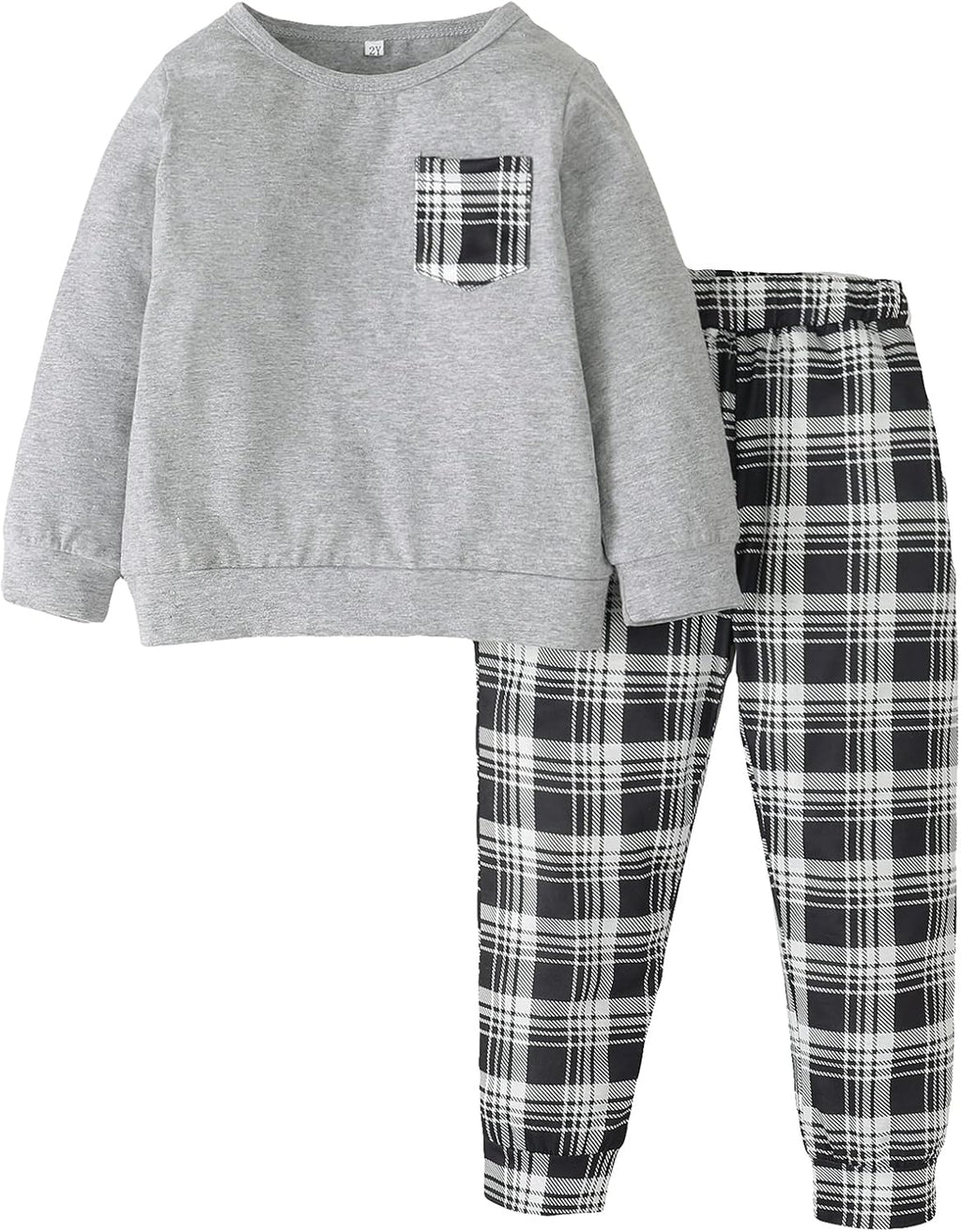 3T Boys Fall Pants Set Toddler Boy Long Sleeve Clothes Fall/Winter Grey Outfits