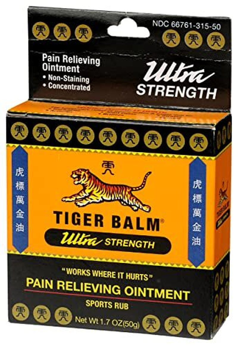 Tiger Balm Muscle Rub 1.7Oz Pain Relief for Aches Sprains Arthritis