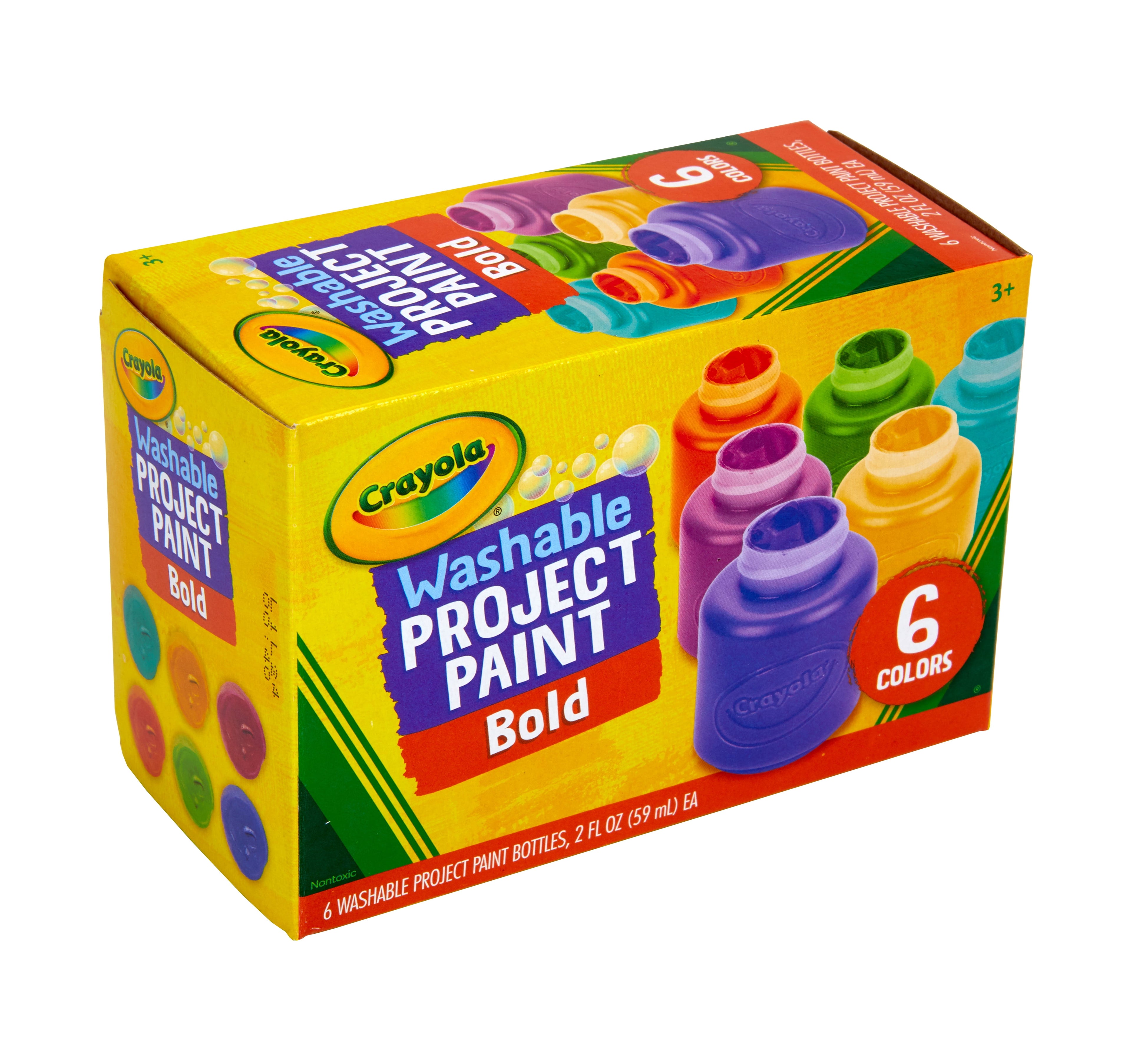 Washable Kids Paint, 6 Ct, Stocking Stuffers for Toddlers and Kids, Arts & Crafts, Classroom Must Haves