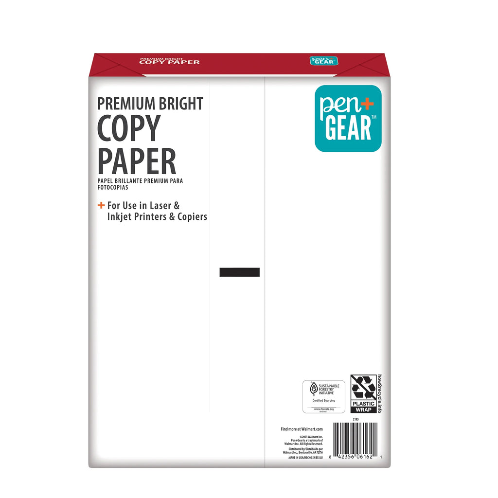 (10 Pack)  Premium Bright Paper, 8.5" X 11", 96 Bright, White, 24 Lb., 1 Ream (500 Sheets)