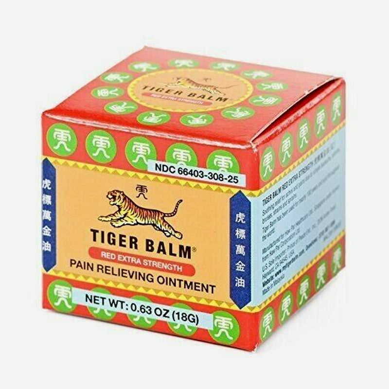 Tiger Balm Pain Relieving Ointment- Red Extra Strength 0.63 Oz (18G )