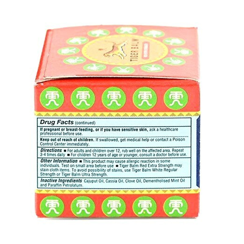 Tiger Balm Pain Relieving Ointment- Red Extra Strength 0.63 Oz (18G )