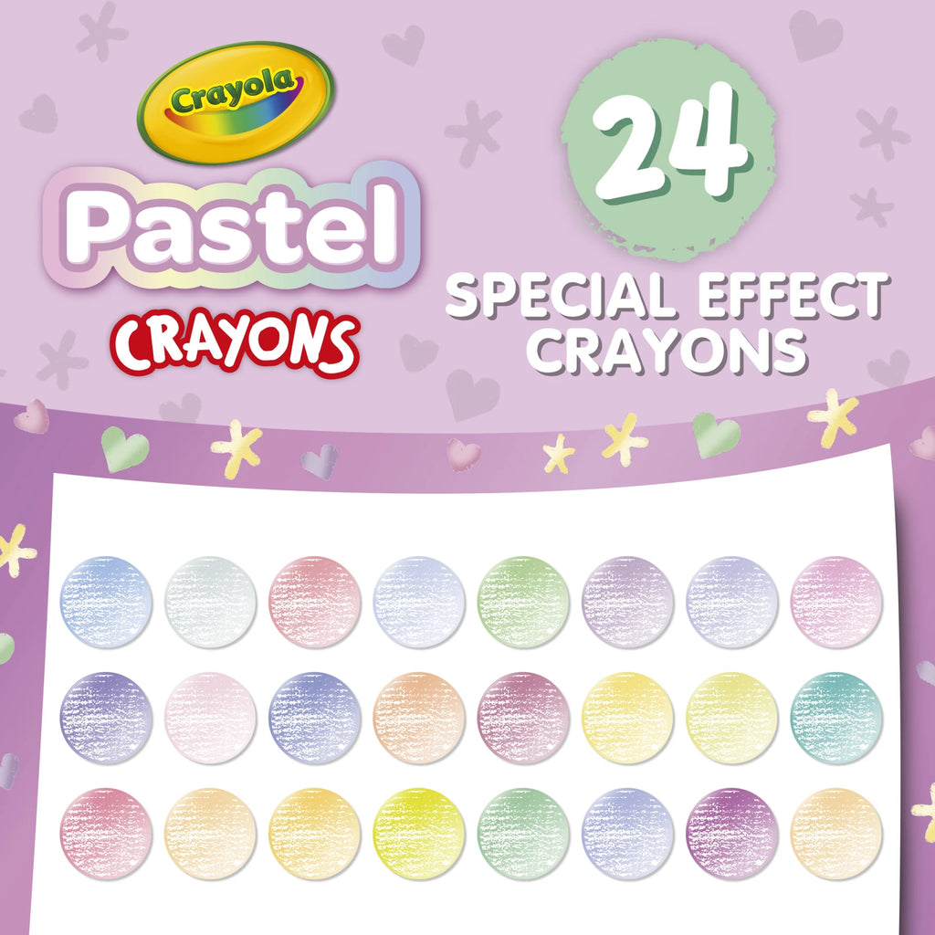 (3 Pack)  24 Ct Pastel Crayons, School Supplies, Art Supplies, Creative Gifts for Kids Ages 3+