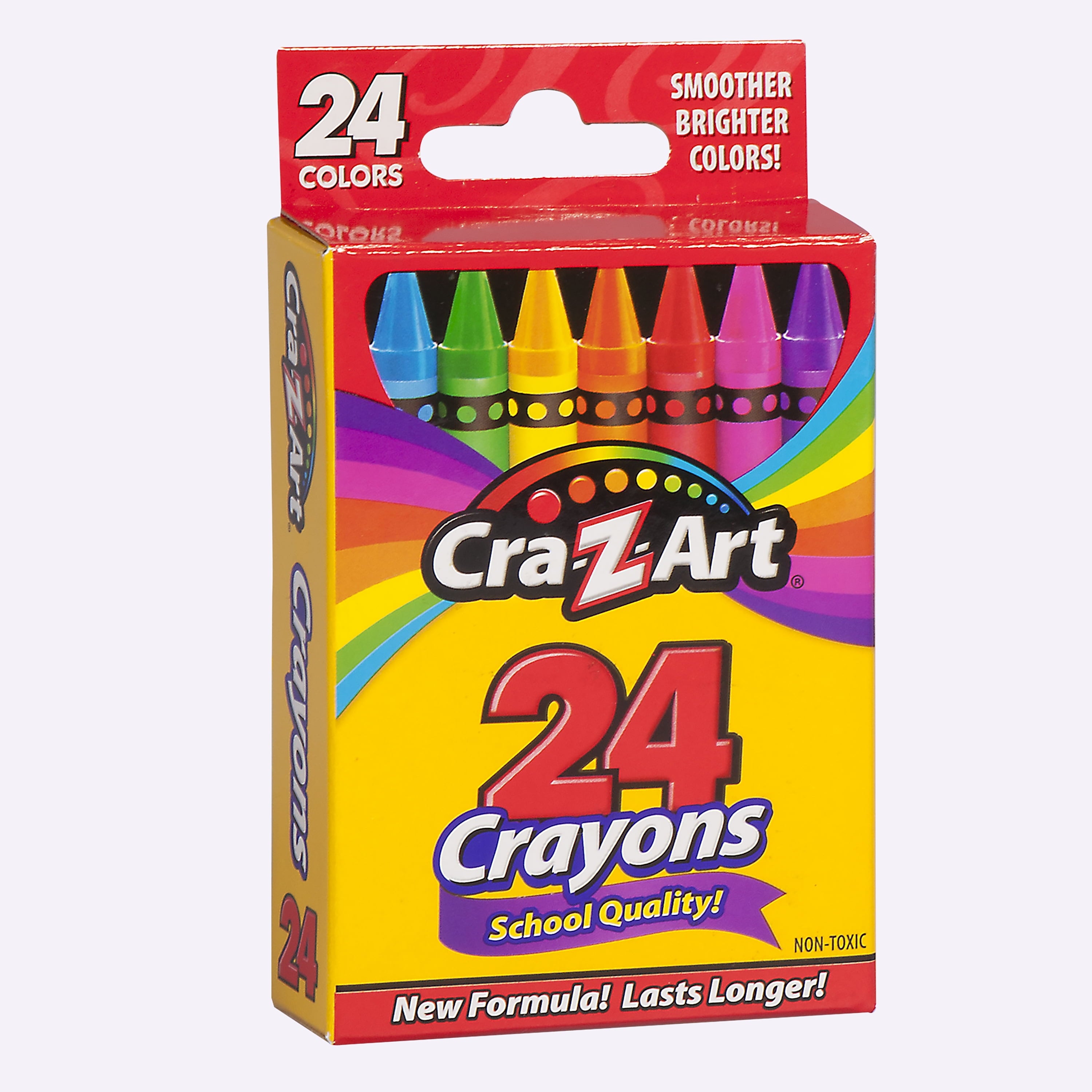 (24 Pack)  School Quality Multicolor Crayons, 24 Assorted Colors, School Supplies