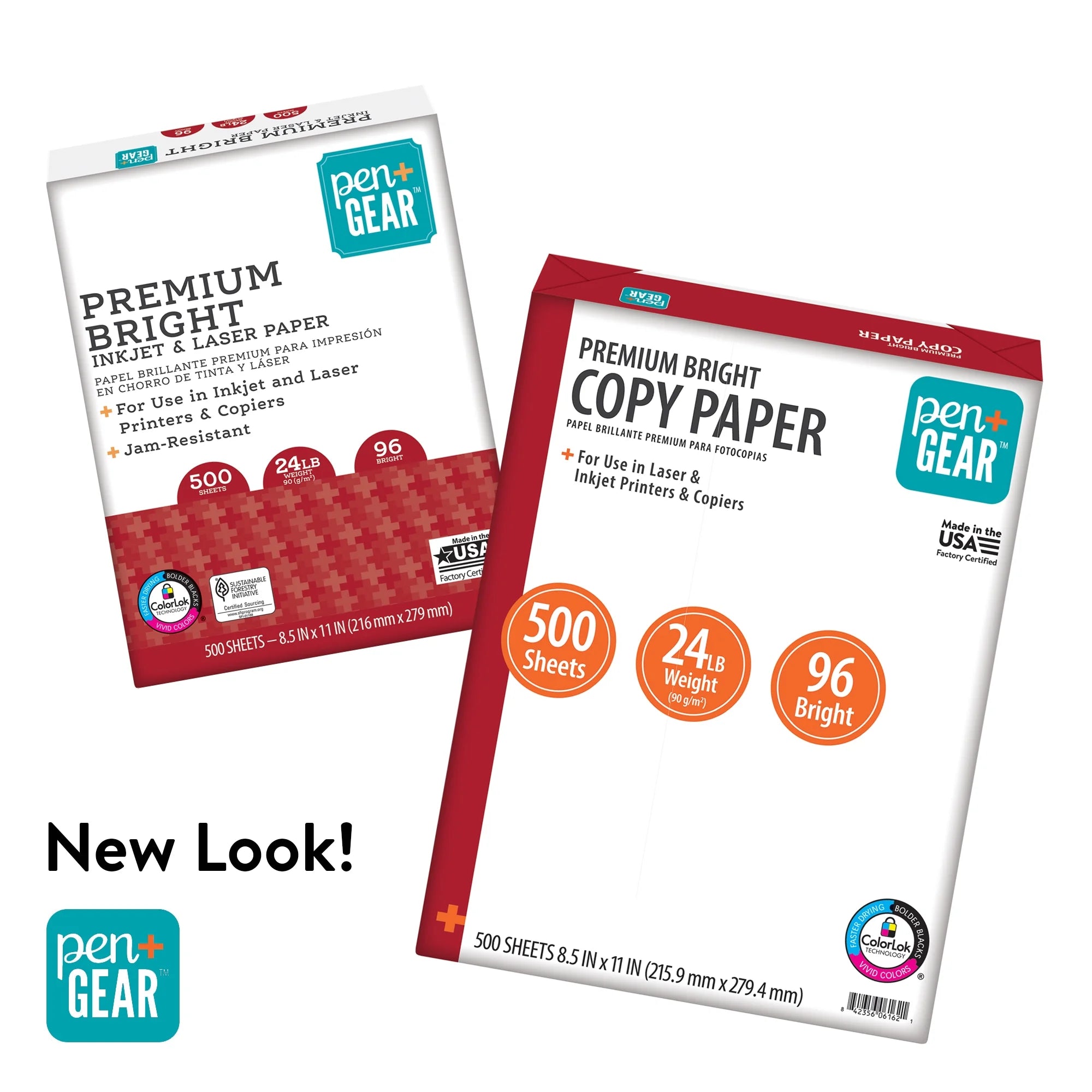 (10 Pack)  Premium Bright Paper, 8.5" X 11", 96 Bright, White, 24 Lb., 1 Ream (500 Sheets)