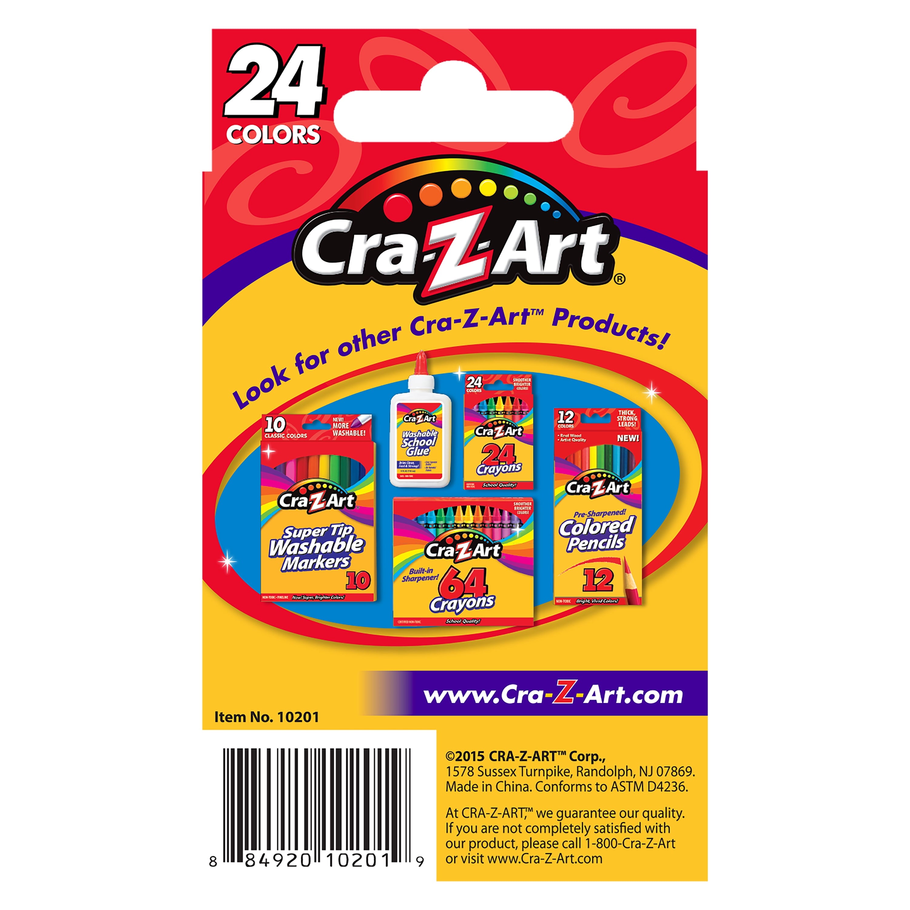 (24 Pack)  School Quality Multicolor Crayons, 24 Assorted Colors, School Supplies
