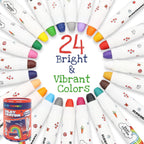 Washable Jumbo Crayons for Toddlers, 24 Colors Non Toxic Silky Crayons Set, Large Baby Crayons Kids, Gift for Boys and Girls Flower Monaco