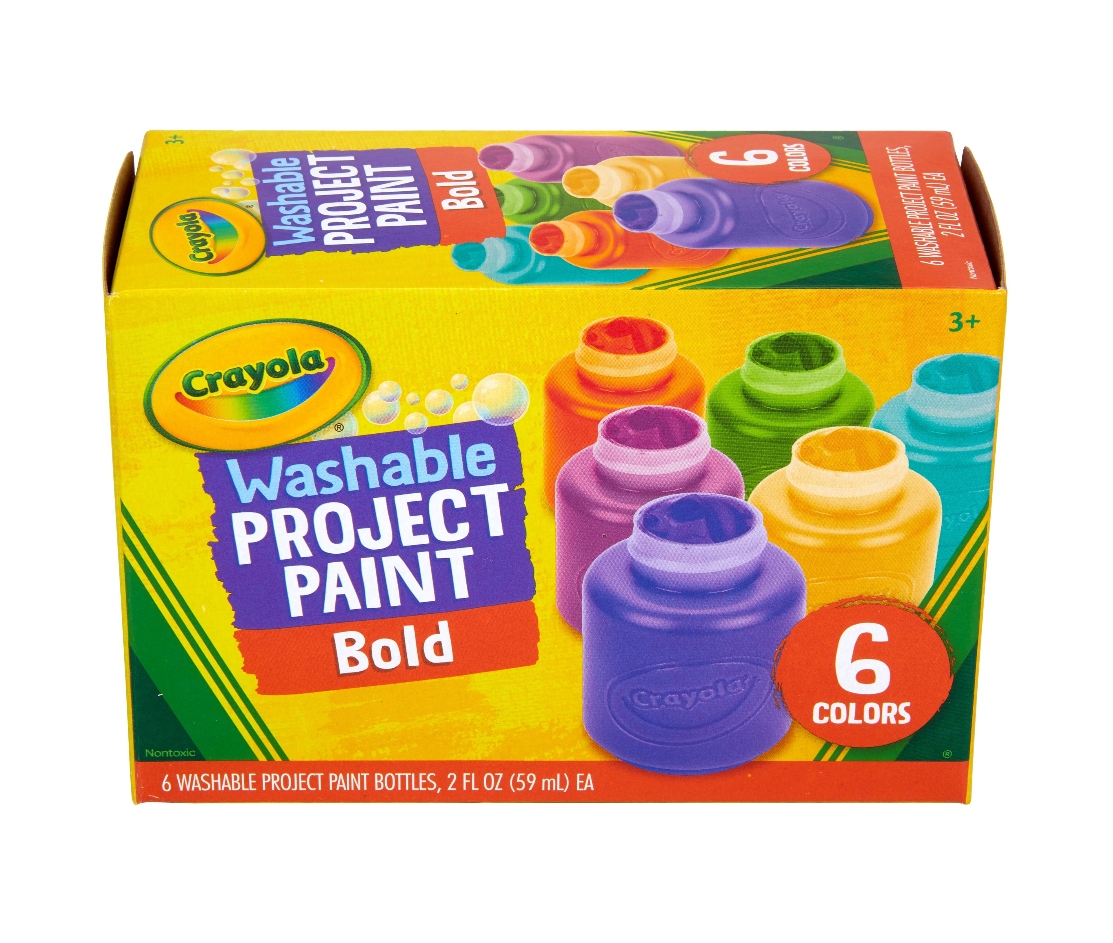 Washable Kids Paint, 6 Ct, Stocking Stuffers for Toddlers and Kids, Arts & Crafts, Classroom Must Haves