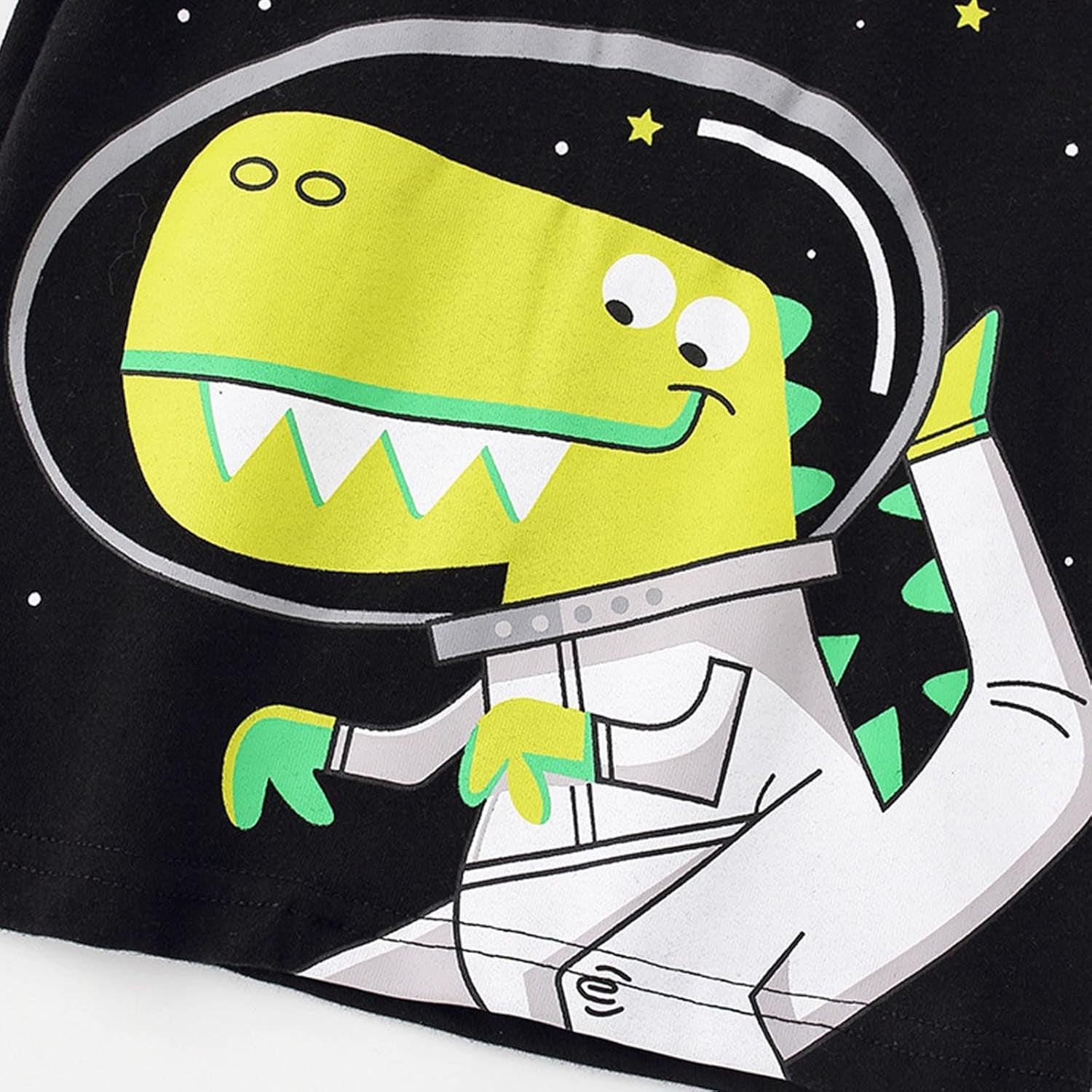 Boys Clothes 8 10 Boys Toddler Cotton Short Sleeve T Shirt and Short Set with Cute Dinosaur Shorts (Black, 5-6 Years)