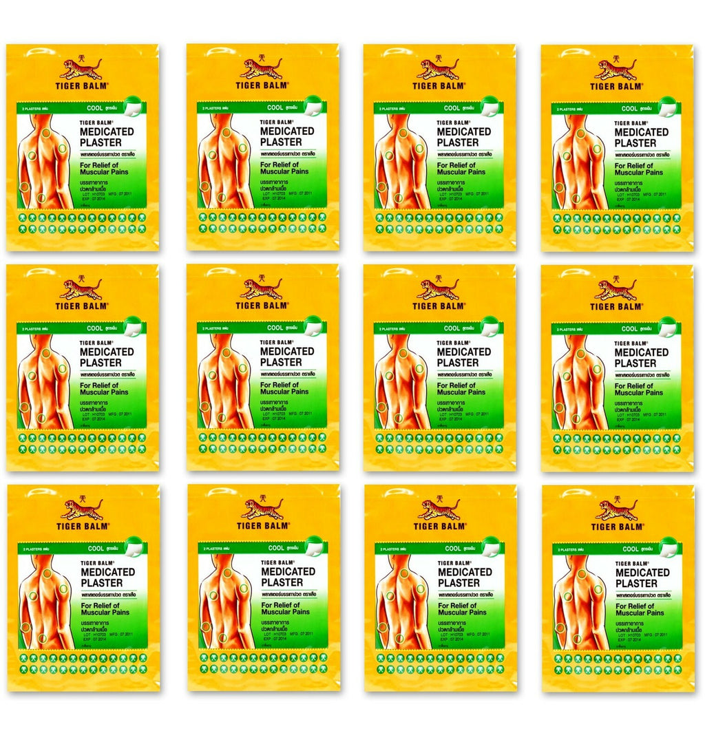 TIGER BALM Medicated Plaster Cool Patch Relief Muscle Pain Stiff Neck Back Pain