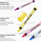 Toddler Crayons, Bulk 216 Count, 6 Packs of 36 Vivid Wax Colors, Regular Size