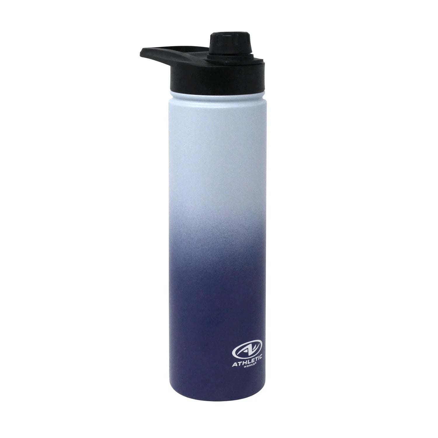 24Oz Blue Ombre Stainless Steel Bottle with Screw Cap Lid, by