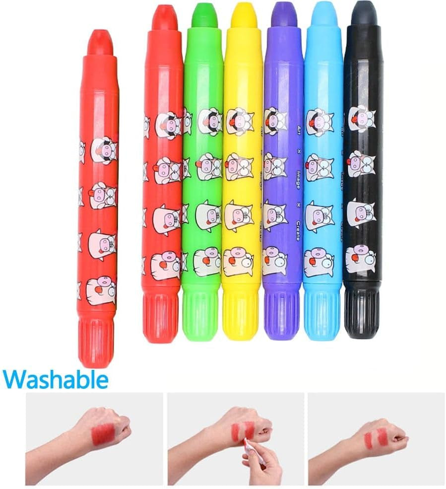 Jumbo Crayons for Toddlers, 6 Colors Washable Crayons, Easy to Hold Silky Large Crayon for Babies and Children, Safe Non Toxic
