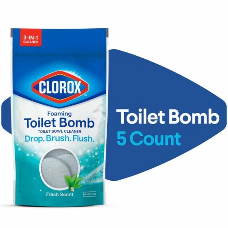 Bleach Free Fresh Scent Foaming Toilet Bomb Toilet Bowl Cleaner 3.5 Oz